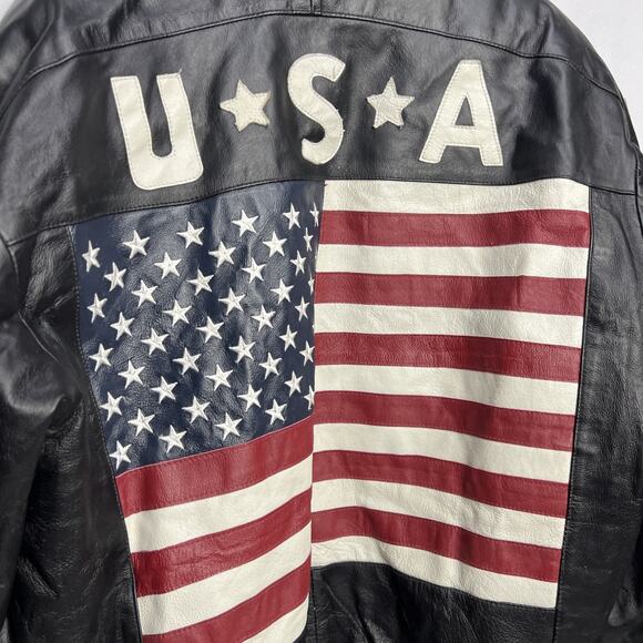 Vintage Dona Michi Black Leather Zip Up Jacket Xl - Picture 2 of 12